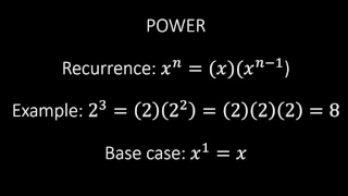Recursive power function in Python A simple and easy to code example of recursion