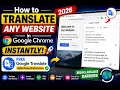 How to Translate Any Website in Google Chrome Instantly - FREE Google Translate Side Panel Extension