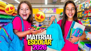 COMPRANDO MATERIAL ESCOLAR DA HELENA 2026!