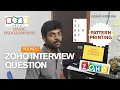 Zoho interview problem Pattern printing