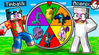 ¡LA RULETA DE LOS POKEMON! 🎯😱 La MAQUINA de GACHA en POKECRAFT Día 4