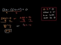Solving equations with zero product property