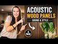 Acoustic Wood Wall Panels 4 Pack Walnut Slat Panels for Sound Style