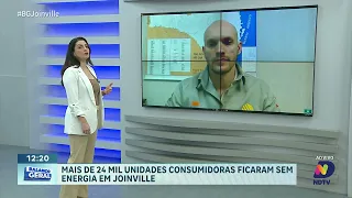 Joinville registra 24 mil imóveis sem luz e Celesc segue em alerta para ventos