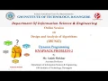 Knapsack problem using dynamic Programming part 2