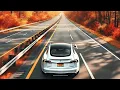 Live Tesla Cam 5 Hours of White Noise on Garden State Parkway with Scenic Fall Trees