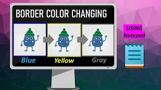Image Border Color Changing With Explanation HTML CSS Javascript