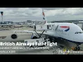 Full Flight British Airways London Heathrow to Miami Airbus A380