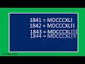 Roman Numerals 1801 to 1900 Roman Numbers Counting 1801 to 1900 MDCCCI to MDCM Roman Numbers