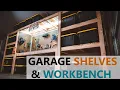 DIY Garage Shelves Shelf Workbench Storage industrial