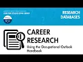 Career Research Using the Occupational Outlook Handbook