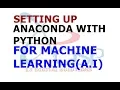 how to install tensorflow for machine learning in Anaconda with Python