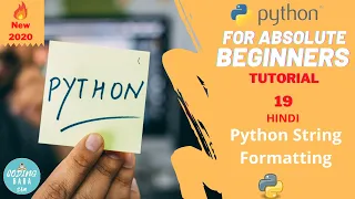 Python String Formatting in Hindi Tutorial 19
