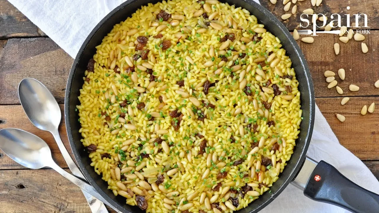 Spanish Saffron Rice with Raisins & Pine Nuts