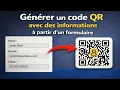 Generer un code QR avec des informations a partir d un formulaire