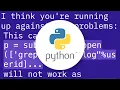 Python Subprocess Grep