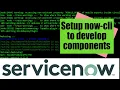 ServiceNow Agent Workspace Component Development - Setup Now-CLI