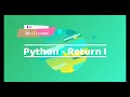 Function Hindi Tutorial Part 2 Python Return Statement What is Return in Python