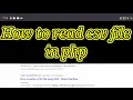 how to read csv file in php php file in csv