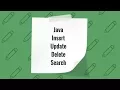 Connect to Sql server and insert update and delete data from database using java language