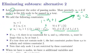 OR1-Modeling Lecture 3 Integer Programming Traveling salesperson problem Subtour elimination