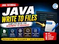 Java Write to Files Explained FileWriter BufferedWriter Append Files writeString