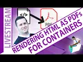 Rendering HTML as PDFs and putting in a FileMaker Container with Jonathan Ray