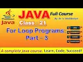 Java For Loop Programs - Part 4 Advanced Challenges Interview Questions VMK Code Tutor