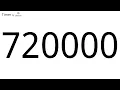 720000 Second Countup Timer