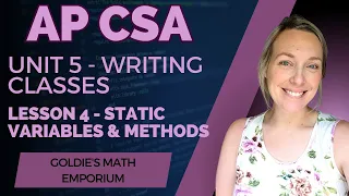 AP CSA - Unit 5 Writing Classes