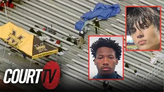 chilling video from track meet stabbing revealed to jurors