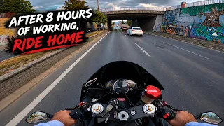 POV: The Workday Is Over… Time to Go Home with My YAMAHA R6 #motovlog #pov #yamahar6