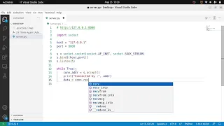 Basic TCP server implementation Ubuntu Python Socket Programming