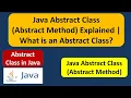What is an abstract class Java abstract class abstract method Java Tutorial