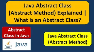 What is an abstract class Java abstract class abstract method Java Tutorial