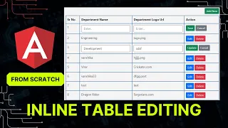 Inline Table Editing Angular 18 Angular Crud with API