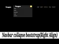 Navbar collapse bootstrap Right Align