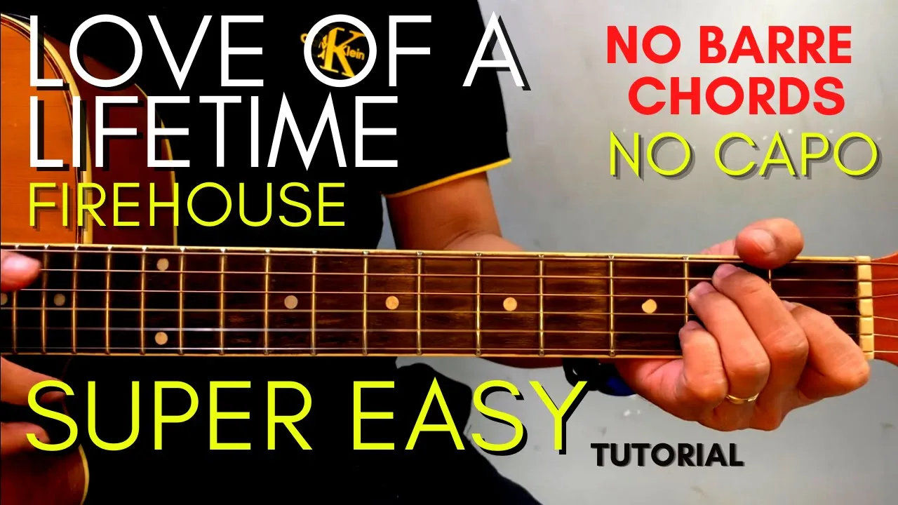 Firehouse - Love of a Lifetime CHORDS (EASY GUITAR TUTORIAL) for BEGINNERS