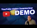YouTube Summarizer Demo ChatGPT Project Part 2