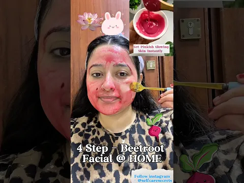 Beetroot Facial at Home #youtubeshorts #youtubefeed #viralvideo #shorts #makeup