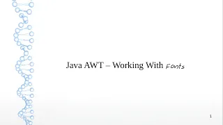 Java AWT - Using Fonts