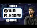 Valid Palindrome Leetcode 125 - Java Telugu