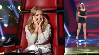 مفاجأة ذا فويس شاكيرا تظهر بصوت حسناء رائعة أذربيجانية وتجبر اللجنة على الالتفاف The Voice 2018 