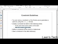 SQL 11g Tutorial in Bangla 47 Constraints NOT NULL PRIMARY KEY FOREIGN KEY and CHECK
