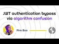 JWT authentication bypass via algorithm confusion PortSwigger Academy tutorial