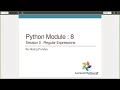 Python M8S0 - Regular Expressions