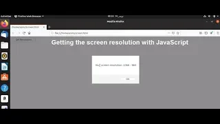 Getting the screen resolution with JavaScript