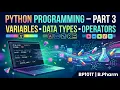 Python Programming Part 3 Variables Data Types Operators Unit 1 B Pharm