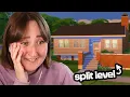 Building a SPLIT LEVEL house in The Sims 4