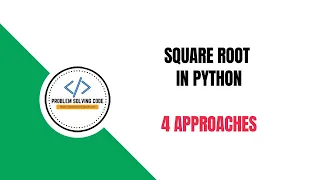 4 Ways to find the square root of a number in python python square root